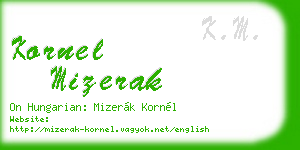 kornel mizerak business card