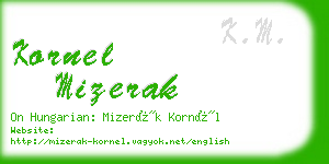 kornel mizerak business card